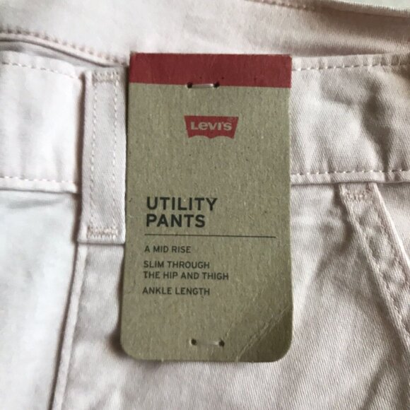 Levi’s Light Pink Utility Pants 30x27 Slim‎ Fit Mid Rise Ankle Length - Picture 7 of 7